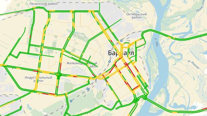 Карта транспорта барнаул онлайн движения автобусов в реальном времени